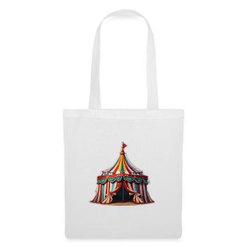 Chapiteau / Piste de cirque / Divertissement / Artistes - Sac en tissu - blanc - Devant
