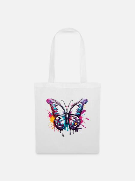 Schmetterling / Tier / Insekt / fliegen / Sommer - Stoffbeutel - Weiß