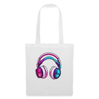 Headphones / Audio / Music / Sound / Studio / Cool - Tote Bag - white - Front