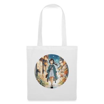Anime / Bande dessinée / Japonais / Animation / Dessin animé - Sac en tissu - blanc - Devant