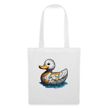 Gummiente / Badeente / Wasser / Badewanne - Stoffbeutel - Weiß - Vorne