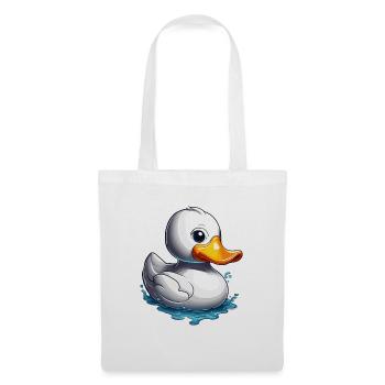 Canard en caoutchouc / canard en caoutchouc / eau / baignoire - Sac en tissu - blanc - Devant