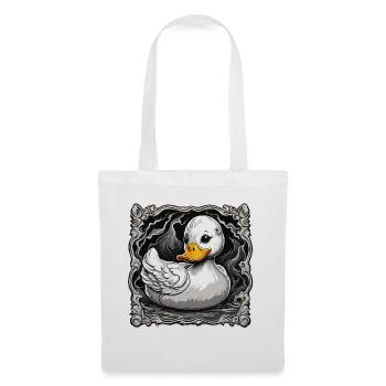 Canard en caoutchouc / canard en caoutchouc / eau / baignoire - Sac en tissu - blanc - Devant