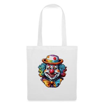Clown / Cirque / Carnaval / Carnaval / Ludique - Sac en tissu - blanc - Devant