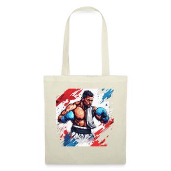 Boxer / Sport / Kampf / Arena / Boxring / Fäuste - Stoffbeutel - Natur - Vorne