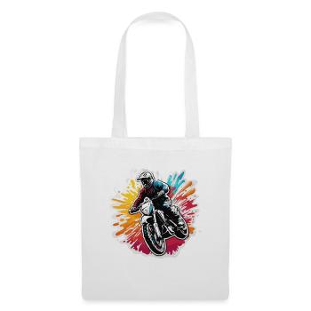 Motard / Motard / Motard / Deux-roues / Cross - Sac en tissu - blanc - Devant