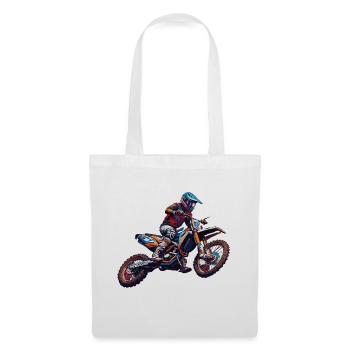 Motard / Motard / Motard / Deux-roues / Cross - Sac en tissu - blanc - Devant