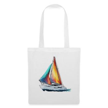 Pirate Ship / Boat / Sea / Ocean / Waves - Tote Bag - white - Front