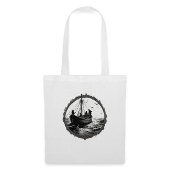 Bateau pirate / Bateau / Mer / Océan / Vagues - Sac en tissu - blanc - Devant