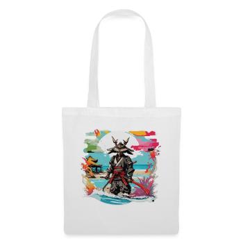 Samurai / Japanisch / Harakiri / Katana / Mann - Stoffbeutel - Weiß - Vorne