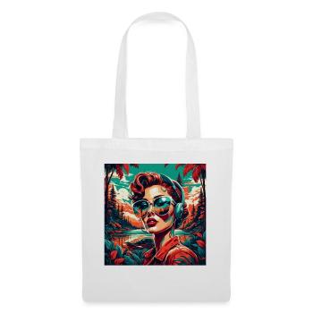 Rockabilly / Pin-up Girl / Girl Power / 50s - Tote Bag - white - Front