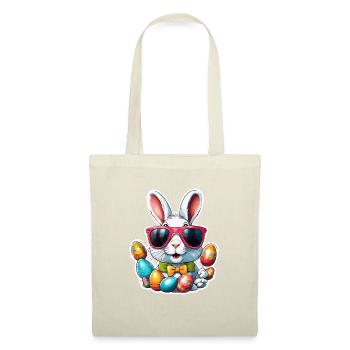 Osterhase / Ostern / Eier / Feiertage / Osterfest - Stoffbeutel - Natur - Vorne