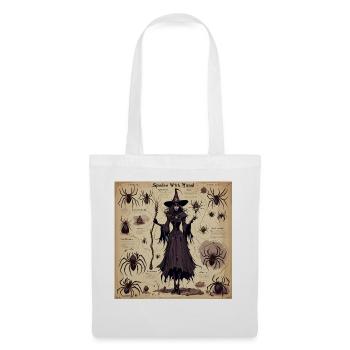 Manuel de la sorcière / grimoire / Halloween / automne - Sac en tissu - blanc - Devant