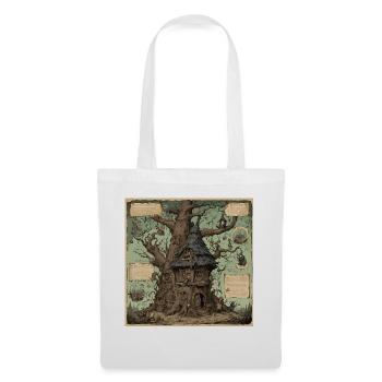 Manuel de la sorcière / grimoire / Halloween / automne - Sac en tissu - blanc - Devant