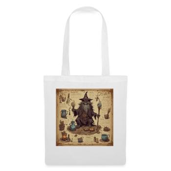 Manuel de la sorcière / grimoire / Halloween / automne - Sac en tissu - blanc - Devant