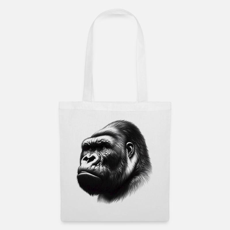 Gorilla - Stoffbeutel - Weiß