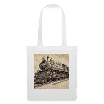 Blueprint / Sepia / Vintage / Retro / Robot - Tote Bag - white - Front