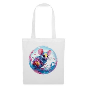Animal in Soap Bubble / Childlike / Cute / Mouse - Tote Bag - white - Front