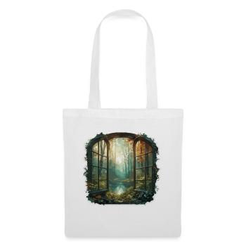 Window in the Forest / Trees / View / Wilderness - Tote Bag - white - Front