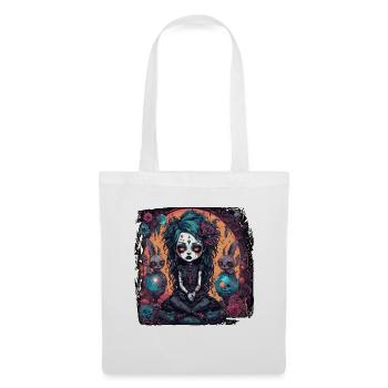 Poupée d’horreur / Halloween / Effrayant / Sombre - Sac en tissu - blanc - Devant