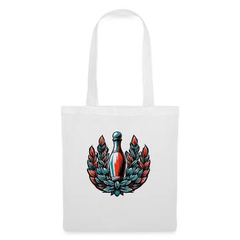 Bowling / Quilles / Bowling / Pin / Strike - Sac en tissu - blanc - Devant