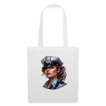 Polizei / Einsatz / Beruf / Job / Einsatzkräfte - Stoffbeutel - Weiß - Vorne