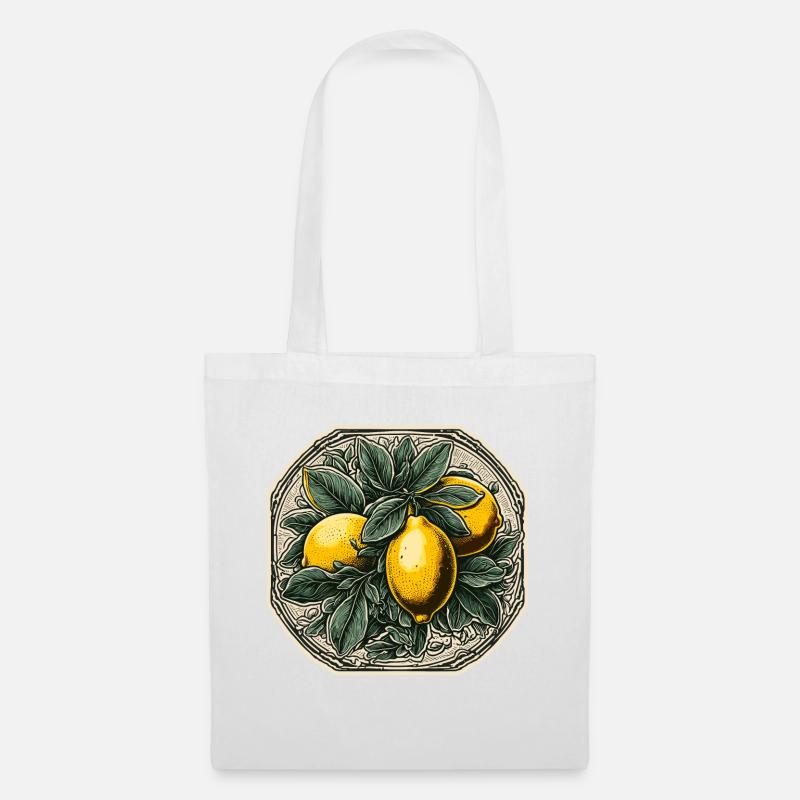 Lebensmittel / Obst / Markt / Vitamine / Design - Stoffbeutel - Weiß