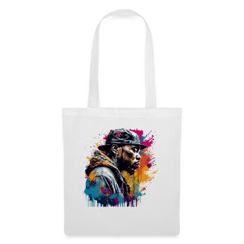 Rapper / Hip Hop / Song / Cool / Rhymes / Beat - Tote Bag - white - Front