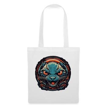 Chat / Kitty / Miaou / Animal de compagnie / Animal / Boule de poils - Sac en tissu - blanc - Devant