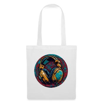 Headphones / Audio / Music / Sound / Cool - Tote Bag - white - Front