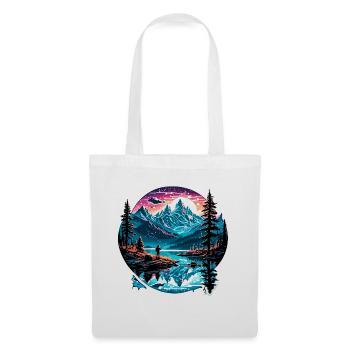 Angler Siluette / Fishing / Fish / Lake / Sport - Tote Bag - white - Front