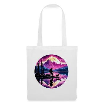 Angler Siluette / Fishing / Fish / Lake / Sport - Tote Bag - white - Front