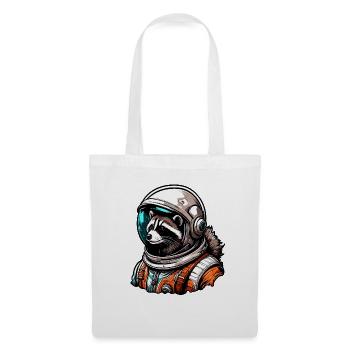 Astronaut / Space / Animal / Raccoon / Spaceship - Tote Bag - white - Front