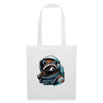 Astronaut / Space / Animal / Raccoon / Spaceship - Tote Bag - white - Front