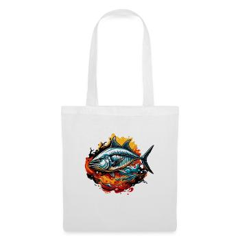 Fisch / Tier / Aquarium / Wasser / Teich / See - Stoffbeutel - Weiß - Vorne