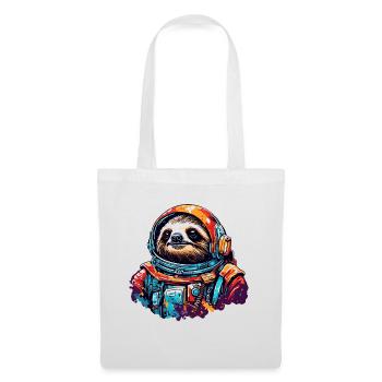 Astronaut / Weltall / Tier / Faultier / Raumschiff - Stoffbeutel - Weiß - Vorne