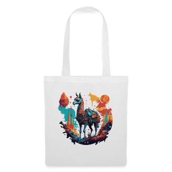 Astronaut / Space / Animal / Llama / Spaceship - Tote Bag - white - Front