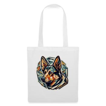 Chien / Animal / Animal de compagnie / Poilu / Berger allemand - Sac en tissu - blanc - Devant