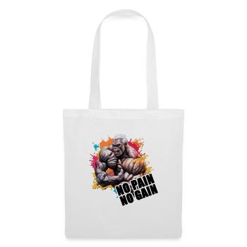 Bodybuilder / Sports / Fitness / Monkey / Muscles - Tote Bag - white - Front
