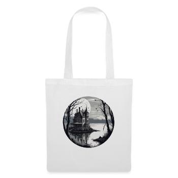 Lakeside House / Cabin / Lake / Mountains / Nature /Forest - Tote Bag - white - Front