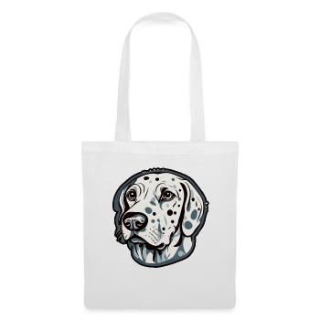Dalmatien / Chien / Animal / Animal de compagnie / Aboiement - Sac en tissu - blanc - Devant