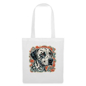 Dalmatien / Chien / Animal / Animal de compagnie / Aboiement - Sac en tissu - blanc - Devant