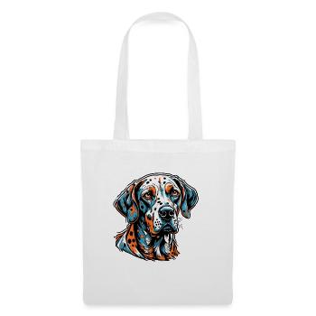 Dalmatien / Chien / Animal / Animal de compagnie / Aboiement - Sac en tissu - blanc - Devant