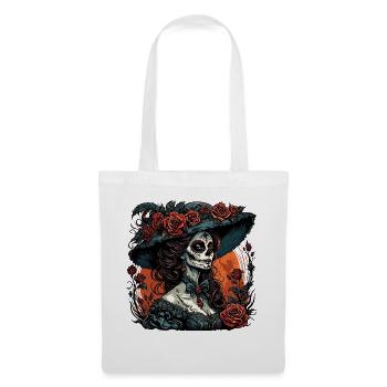 La Catrina/ Tattoo / Mexico / Woman / Skull - Tote Bag - white - Front