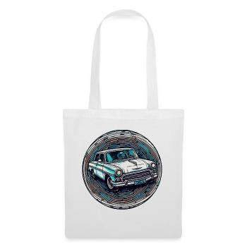 Auto / Fahrzeug / PKW / Mobil / Old Timer / fahren - Stoffbeutel - Weiß - Vorne