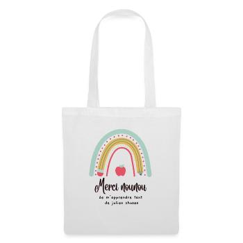 Thank you nanny for teaching me so many pretty things - Tote Bag - white - Front