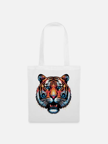 Tiger - Stoffbeutel - Weiß