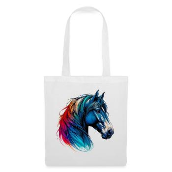 Cheval - Sac en tissu - blanc - Devant