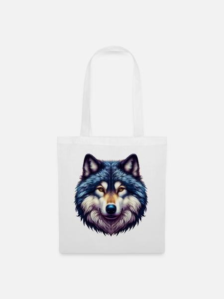Wolf - Stoffbeutel - Weiß