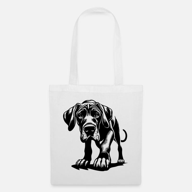 Deutsche Dogge - Stoffbeutel - Weiß